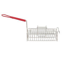 Panier de friture rectangulaire professionnel en fer nickelé robuste pour Chimichanga, Burrito, Corn Dog