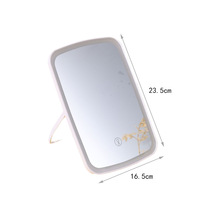 Espejo de Maquillaje LED, Plegable, Grande, de Escritorio, Recargable, para Dormitorios Estudiantiles, Espejo de Belleza Individual 1x