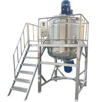 Cuve de mélange à double enveloppe 100L-1000L en acier inoxydable avec agitation pneumatique pour la fabrication de savon/détergent - Vente directe usine