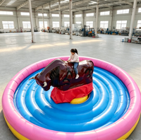 Jeu mécanique gonflable commercial pour enfants et adultes, tapis de compétition de taureau mécanique gonflable en PVC pour intérieur/extérieur