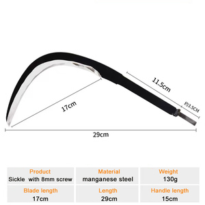 Falce <span class=keywords><strong>con</strong></span> Lama in Acciaio e <span class=keywords><strong>Manico</strong></span> in Legno per Giardinaggio, Agricoltura e Coltivazione - Product Image 6