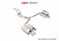 Système d'échappement en acier inoxydable à sonorisation active avec silencieux et valves électriques pour Audi A8L D4/D5 3.0T 2012-2024