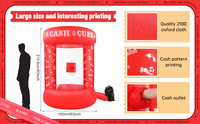 Tente gonflable commerciale en forme de cube pour attraper l'argent, avec ventilateur intégré, étanche et durable, pour la promotion d'événements