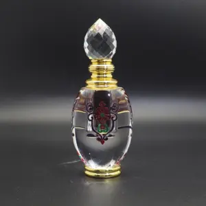 Hand Painting Design 3ML 6ML Attar Perfume Crystal Bottle With Custom Logo