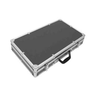 Porte-documents en aluminium argenté <span class=keywords><strong>de</strong></span> 15 pouces pour ordinateur portable avec côtés rigides et serrures à combinaison Mallettes à outils en aluminium - Product Image 1