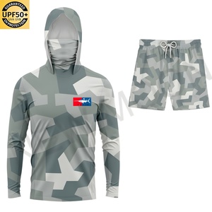 เสื้อตกปลาลายพรางแบบกำหนดเอง UPF50+ ป้องกันรังสียูวี แขนยาว มีฮู้ด เสื้อแห้งเร็วสำหรับผู้ชาย - Product Image 5