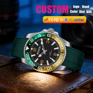 Montre à quartz sportive avec bracelet en caoutchouc, option numéros et logo personnalisé, ensemble de montres pour homme, montre de luxe étanche pour homme - Product Image 5