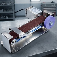 Affûteur de couteaux électrique en acier inoxydable de qualité professionnelle avec refroidissement par eau et fonction d'affûtage par courroie