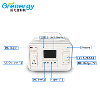Générateur solaire 600W 1200w batterie au lithium hors réseau mini station d'alimentation de camping système d'énergie solaire