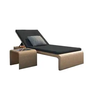 Custom Casual Outdoor <strong>Recliner</strong> Patio Balcony <strong>Rattan</strong> Woven Lying Bed Beach <strong>Chair</strong> Swimming Pool Sun Lounger - Product Image 1