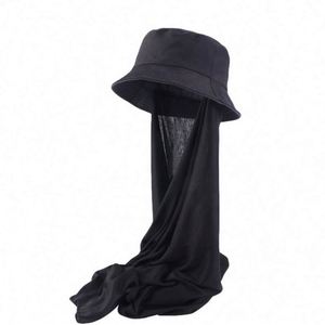 หมวกบักเก็ตผ้าฝ้ายสีพื้นกันแดดกลางแจ้งสำหรับผู้หญิง พร้อมปักโลโก้ตามสั่งจาก Gathertop Wholesale - Product Image 4