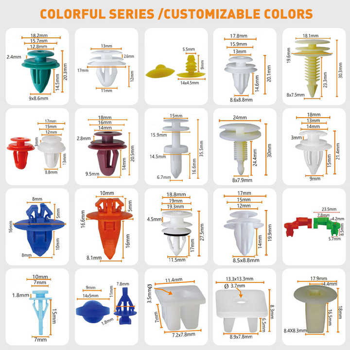 20Pcs Mudguard Splash Shield Push Rivet Fastener Retainer Clips For Toyota