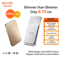 Banque d'alimentation L9505 avec cadre en aluminium premium, 5000 mAh, charge rapide sans fil 15W, charge rapide PD 20W, aimant N52, 5 couleurs, OEM