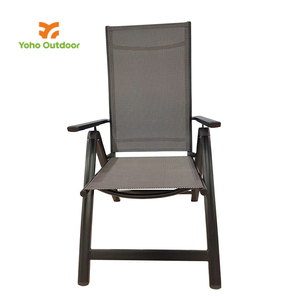 เก้าอี้ลานอลูมิเนียมแบบพกพาทันสมัยพับได้เก้าอี้เท้าแขนโลหะสำหรับรับประทานอาหารกลางแจ้งห้องนั่งเล่นโรงแรมสวนสวนใช้ในลาน - Product Image 2