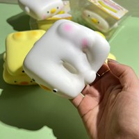 Jouet anti-stress en PU à montée lente, en forme de canard moelleux et mignon, pour filles - Vente chaude