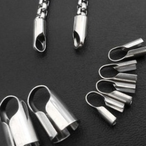 Connecteurs à sertir en acier inoxydable 304, clips de fixation pliables pour extrémités de colliers/bracelets, accessoires de <span class=keywords><strong>fabrication</strong></span> de bijoux DIY - Product Image 6