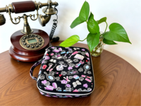 Trousse de Maquillage Portable Imprimée Motif Barbe à Papa Grande Capacité Imperméable Sac de Voyage Suspendu Pochette Cosmétique