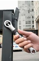 Clé multifonction ajustable universelle, 20 v, en acier chromé, vandium, multi-usage, économie de main