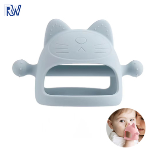 Mordedor de Silicona para Bebé en Forma de Gato 3D, Suave, Seguro e Inodoro, Calma al Bebé Durante la Dentición - Product Image 1
