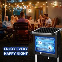 Matamosquitos Solar PhatroyYee para Exteriores, 4500V, Impermeable, Recargable, Inalámbrico, para Patio, Hogar y Jardín