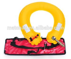 سترة نجاة قابلة للنفخ بغرفة واحدة بطول 150 نيوتن CO2 معتمدة من CE - Product Image 4