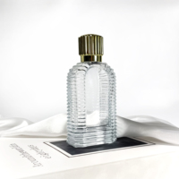 Flacon de parfum vide rectangulaire unique et transparent, atomiseur, bouteille d'huile d'olive, pots en verre avec couvercles, flacons de parfum en verre de 50 ml