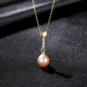 สร้อยคอทองชุบ PAG&<span class=keywords><strong>MAG</strong></span> ประดับมุกน้ำจืดรูปหัวใจสำหรับผู้หญิง ปี 2024 - Product Image 5