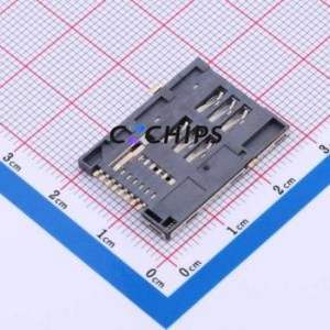 SIM-130-ARP8H23 SIM Card Connector SMD Connector Self-Return Type Mini SIM Card Card Holder With Card Detection - Product Image 2