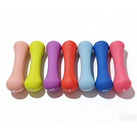 Haltères en forme d'os avec revêtement vinyle 0,5 kg 1 kg 2 kg 3 kg en fonte massif pour entraînement de fitness à domicile, musculation des bras, durables