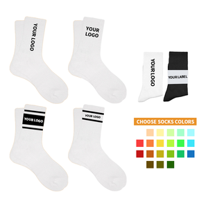 جوارب رياضية للرجال بتصميم مخصص وشعار العلامة التجارية، جوارب بيضاء طويلة للرجال، جوارب خريفية محبوكة برسومات كرتونية مضحكة - Product Image 1