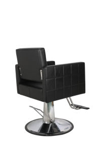 Chaise de salon ergonomique chic et noire pour femmes, <span class=keywords><strong>style</strong></span> antique classique avec base en métal pour studios de beauté et salons de coiffure - Product Image 3