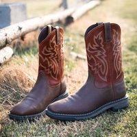 Goodyear bottes de Cowboy pour hommes usine personnalisée Top qualité en cuir de vache Western Rides bottes de Cowboy hommes conception américaine hommes bottes