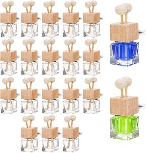Ambientador de aire de botella de Perfume de coche superventas de 8ml, difusor de Perfume de coche transparente, botella vacía con tapa de madera negra y <span class=keywords><strong>Clip</strong></span> de ventilación - Product Image 5