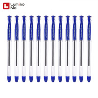 Paquete de 12 Bolígrafos de Gel Negros y Azules Opacos de Escritura Súper Suave, Punta de Aguja de 0.5 mm, Plástico con Tinta Roja
