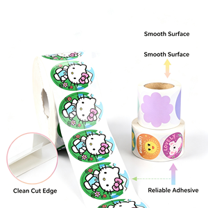 Autocollants ronds en papier personnalisés, imprimés numériquement, durables, étiquettes pour cadeaux et artisanat - Product Image 4