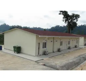 Chantier de Construction maison préfabriquée bâtiment d'hébergement du personnel TCF camp maison modulaire