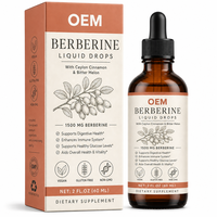 Gouttes de berbérine OEM avec cannelle de Ceylan et melon amer, favorisent la santé digestive et renforcent le système immunitaire