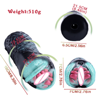 GEEBA Realistische Vagina Männlicher Masturbator Penis-Simulator Tiefer Schlangenloch-Masturbator Oral-Sexpuppe für Erwachsene Penis-Trainer 18+ Shop