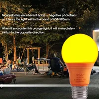 Ampoules LED jaunes anti-insectes E27, répulsif spectral contre les moustiques, lampe 110-220V 9W, ampoule globe anti-mouches, lampes physiques pour maison et jardin