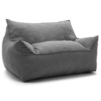 Fauteuil paresseux géant de haute qualité en mousse à mémoire de forme, confortable, en fausse fourrure et tissu velours tricoté
