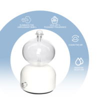 Atomiseur 50 ml en bois de hêtre nordique, diffuseur d'huiles essentielles sans eau, machine à parfum avec lumière multicolore, nébulisation