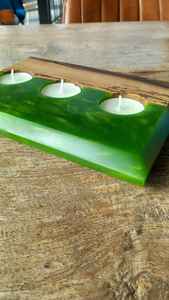 เชิงเทียนทำมือจากเรซิ่นและไม้ คุณภาพพรีเมียม ทนทาน ไม้ผสมเรซิ่น ดีไซน์ศิลปะ สวยงามสมบูรณ์แบบ - Product Image 3