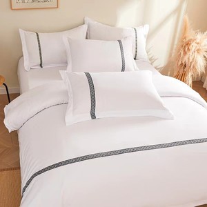 100%Cotton and Pillow Cover Luxury 100 Long Staple Cotton Set <strong>Second</strong> <strong>Hand</strong> Branded <strong>Sheets</strong> <strong>Hotel</strong> White <strong>Bed</strong> <strong>Sheet</strong> for <strong>Hotel</strong> - Product Image 2