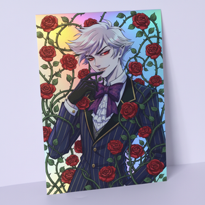 Affiches murales personnalisées en papier holographique pour anime, peinture <span class=keywords><strong>numérique</strong></span>, illustration de jeu/film/livre, cadeau, décoration murale - Product Image 2