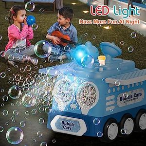 Vente chaude Automatique Savon Bulles Maker Souffleur Pour Enfants En Plein Air Jouet En Plastique Dessin Animé Voiture Enfants Machine À Bulles Avec Lumière - Product Image 5