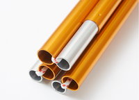 Poteau de tente de camping en aluminium pliable personnalisé, tube en alliage d'aluminium, connexion en aluminium, poteau de tente/support de tente/poteau de tente