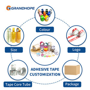 Bon marché Prix 200m ruban adhésif étanche en plastique transparent Sellotape ruban d'emballage avec logo personnalisé pour scellement de carton - Product Image 5