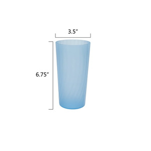 Gobelet en plastique bleu de 26 onces à motif tourbillon, compatible lave-vaisselle, pour usage intérieur et extérieur, décorations de table pour fêtes - Product Image 4