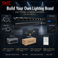 Barre de lumière à faisceau mobile 10x30W CH7 CH13 CH43 DMX512 RDM avec contrôle sonore et stroboscope pour éclairage de scène