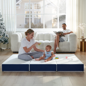 Customizable Bio Based Tri-Fold Memory Foam <b>Mattress</b> Washable Fabric Cover Full Folding for Travel Guest Use Home Sleeping Foldi - Product Image 2